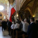 10.09.2016. Pogrzeb żołnierzy wyklętych Józefa Figarskiego ps. "Śmiały" i Czesława Spadło ps. "Mały" w Wąchocku / Wojciech Habdas / Radio Kielce