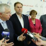 15.09.2016. Konferencja Prawa i Sprawiedliwości. Od lewej: Krzysztof Lipiec, Marek Kwitek, Maria Zuba i Krzysztof Słoń / Wojciech Habdas / Radio Kielce