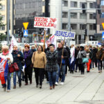 Nauczycielski protest przed Urzędem Wojewódzkim (10 października 2016 r.) / Wojciech Habdas / Radio Kielce