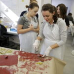 Drukowany obrus w Instytucie Designu (1 października 2016). / Jarosław Kubalski / Radio Kielce