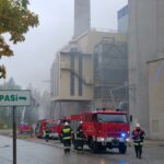 11.10.2016. Ćwiczenia służb ratowniczych, przeprowadzone w cementowni Lafarge w Małogoszczu / Ewa Pociejowska-Gawęda / Radio Kielce