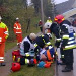 11.10.2016. Ćwiczenia służb ratowniczych, przeprowadzone w cementowni Lafarge w Małogoszczu / Ewa Pociejowska-Gawęda / Radio Kielce