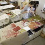 Drukowany obrus w Instytucie Designu (1 października 2016). / Jarosław Kubalski / Radio Kielce