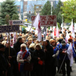 Nauczycielski protest przed Urzędem Wojewódzkim (10 października 2016 r.) / Wojciech Habdas / Radio Kielce