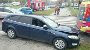 21.10.2016 Kielce. Wypadek na ulicy Tarnowskiej w Kielcach / Wojciech Habdas / Radio Kielce