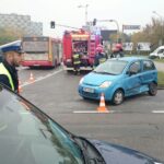 21.10.2016 Kielce. Wypadek na ulicy Tarnowskiej w Kielcach / Wojciech Habdas / Radio Kielce
