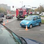 21.10.2016 Kielce. Wypadek na ulicy Tarnowskiej w Kielcach / Wojciech Habdas / Radio Kielce