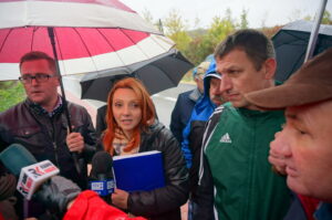 05.10.2016. Interwencja. Mieszkańcy Małogoszcza skarżą się na uciążliwość kamieniołomu / Krzysztof Bujnowicz / Radio Kielce