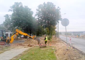 03.10.2016. Remont ulicy Chrzanowskiego w Ostrowcu Świętokrzyskim / Kalina Łabuz-Bębas / Radio Kielce