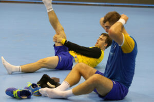 08.10.2016. Trening Vive Tauronu przed meczem Ligi Mistrzów z Pick Szeged / Kamil Król / Radio Kielce