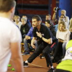 24.10.2016 Kielce. Arkadiusz Rzepka, trener przygotowania fizycznego polskiej kadry piłki nożnej prowadzi warsztaty dla nauczycieli wychowania fizycznego. / Jarosław Kubalski / Radio Kielce