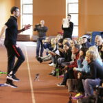 24.10.2016 Kielce. Arkadiusz Rzepka, trener przygotowania fizycznego polskiej kadry piłki nożnej prowadzi warsztaty dla nauczycieli wychowania fizycznego. / Jarosław Kubalski / Radio Kielce