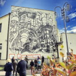 26.10.2016 Kielce. Mural na ścianie biblioteki Politechniki Świętokrzyskiej. / Jarosław Kubalski / Radio Kielce