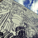 26.10.2016 Kielce. Mural na ścianie biblioteki Politechniki Świętokrzyskiej. / Jarosław Kubalski / Radio Kielce