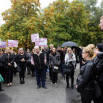 3.10.2016 Kielce. Czarny Marsz na skwerze Szarych Szeregów / Wojciech Habdas / Radio Kielce