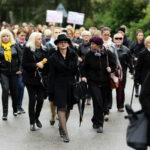 3.10.2016 Kielce. Czarny Marsz na skwerze Szarych Szeregów / Wojciech Habdas / Radio Kielce