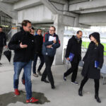 5.10.2016 Kielce. Przedstawiciele UEFA na Kolporter Arenie przeprowadzili kontrolę przed MME / Wojciech Habdas / Radio Kielce