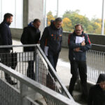 5.10.2016 Kielce. Przedstawiciele UEFA na Kolporter Arenie przeprowadzili kontrolę przed MME / Wojciech Habdas / Radio Kielce