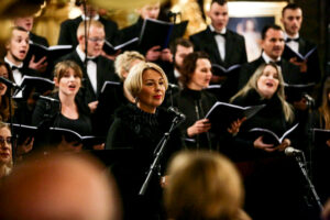 14.10.2016 Kielce. Koncert jubileuszowy Krzyż i Orzeł 1050 lat od Chrztu Mieszka w Katedrze. / Wojciech Habdas / Radio Kielce