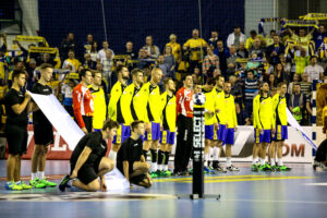 15.10.2016 Kielce. W meczu 4. kolejki Ligi Mistrzów piłkarze ręczni Vive Tauronu Kielce pokonali słoweńskie RK Celje Pivovarna Lasko 31:23 (16:15). / Wojciech Habdas / Radio Kielce