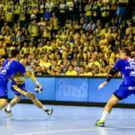 15.10.2016 Kielce. W meczu 4. kolejki Ligi Mistrzów piłkarze ręczni Vive Tauronu Kielce pokonali słoweńskie RK Celje Pivovarna Lasko 31:23 (16:15). / Wojciech Habdas / Radio Kielce