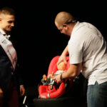 18.10.2016 Kielce. Bezpiecznie - Chce się żyć, warsztaty prawidłowego zapinania pasów bezpieczeństwa. / Wojciech Habdas / Radio Kielce