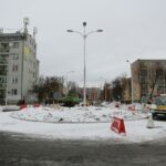 Piekoszowska - Jagiellońska. Budowa ronda (30 listopada 2016) / Wojciech Habdas / Radio Kielce