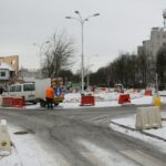Piekoszowska - Jagiellońska. Budowa ronda (30 listopada 2016) / Wojciech Habdas / Radio Kielce