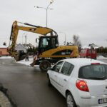 Piekoszowska - Malików. Budowa ronda (30 listopada 2016) / Wojciech Habdas / Radio Kielce