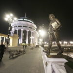 11.11.2016. Skopje. Wieczorny spacer po stolicy Macedonii. / Jarosław Kubalski / Radio Kielce