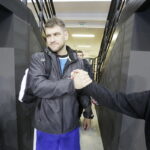 11.11.2016. Trening Vive Tauronu Kielce w hali Sports Centre Jane Sandanski w Skopje / Jarosław Kubalski / Radio Kielce