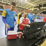 11.11.2016. Trening Vive Tauronu Kielce w hali Sports Centre Jane Sandanski w Skopje / Jarosław Kubalski / Radio Kielce