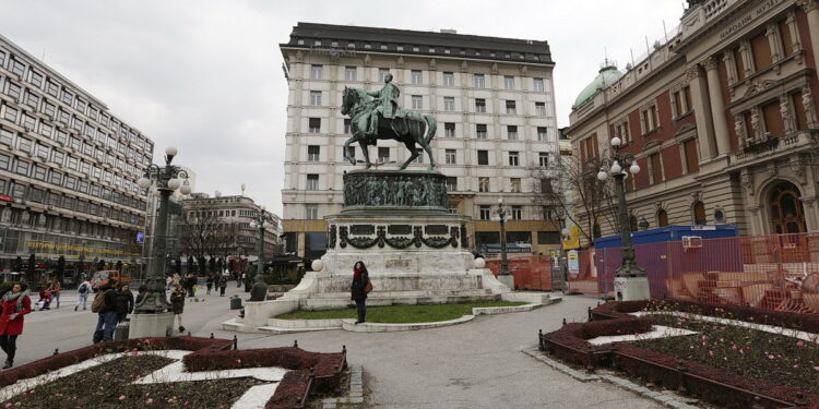 14.11.2016 Belgrad. Serbia. Spacer po mieście. Plac Republiki. / Jarosław Kubalski / Radio Kielce