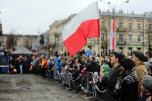 11.11.2015 Kielce. Święto Niepodległości - uroczystości na pl. Wolności. / Wojciech Habdas / Radio Kielce