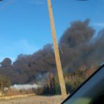 05.12.2016 Tarnawa. Pożar hali produkcyjnej / Ewa Pociejowska - Gawęda / Radio Kielce