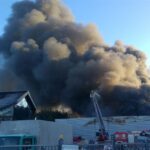 05.12.2016 Tarnawa. Pożar hali produkcyjnej / Ewa Pociejowska - Gawęda / Radio Kielce