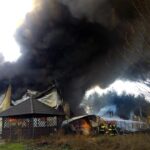 05.12.2016 Tarnawa. Pożar hali produkcyjnej / Ewa Pociejowska - Gawęda / Radio Kielce