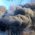 05.12.2016 Tarnawa. Pożar hali produkcyjnej / Ewa Pociejowska - Gawęda / Radio Kielce