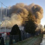 05.12.2016 Tarnawa. Pożar hali produkcyjnej / Ewa Pociejowska - Gawęda / Radio Kielce