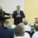02.12.2016 Kielce. Wiceminister zdrowia Marek Tombarkiewicz odwiedził Wojewódzki Szpital Zespolony. / Jarosław Kubalski / Radio Kielce