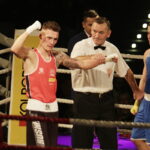 09.12.2016 Chęciny. IV Międzynarodowy Memoriał Bokserski im. Leszka Drogosza. Pierwszą walkę wygrał Krystian Papis KKB Rushh. / Jarosław Kubalski / Radio Kielce