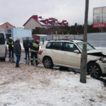 14.1.2017 Kielce. Kolizja czterech samochodów na ul. Leszczyńskiej. / Wojciech Habdas / Radio Kielce