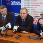 20.1.2017 Kielce. Konferencja z udziałem posła Grzegorza Schetyny, Posła do Parlamentu Europejskiego Bogdana Wenty i posła Artura Gierady / Wiktor Dziarmaga / Radio Kielce