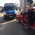 Kolizja wypadek na skrzyżowaniu ulic Żeromskiego i Seminaryjskiej w Kielcach / Jarosław Kubalski / Radio Kielce