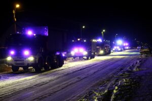 06.01.2016 Bieliny. Pożar budynku kurzej fermy / Jarosław Kubalski / Radio Kielce