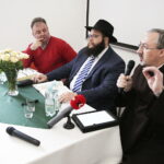 16.01.2017 Chmielnik. Świętokrzyski Sztetl. Dzień Judaizmu. Pastor Janusz Daszuta, rabin Shalom Dov Ber Stambler i o. dr Piotr Nyk. / Jarosław Kubalski / Radio Kielce