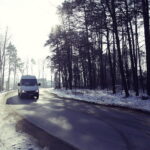 27.01.2017 Czerwona Góra. Droga do szpitala. / Jarosław Kubalski / Radio Kielce