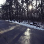 27.01.2017 Czerwona Góra. Droga do szpitala. / Jarosław Kubalski / Radio Kielce