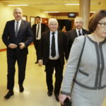 29.01.2017 Kielce. Prezes Prawa i Sprawiedliwości Jarosław Kaczyński podczas wizyty w Kieleckim Centrum Kultury. / Jarosław Kubalski / Radio Kielce