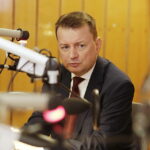 18.01.2017 Kielce. Szef MSWiA Mariusz Błaszczak w Radiu Kielce / Jarosław Kubalski / Radio Kielce
